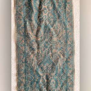 Brown Tan Green Pattern Winter Scarf